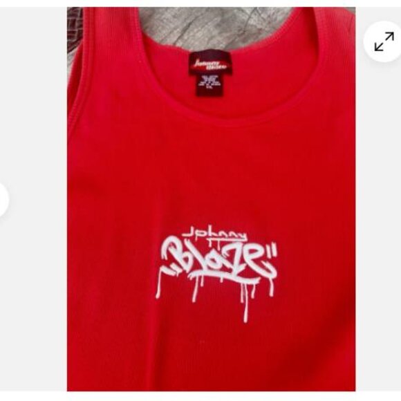 Johnny Jersey Red Tank Mens XXL Vintage Y2K RARE - Picture 2 of 4
